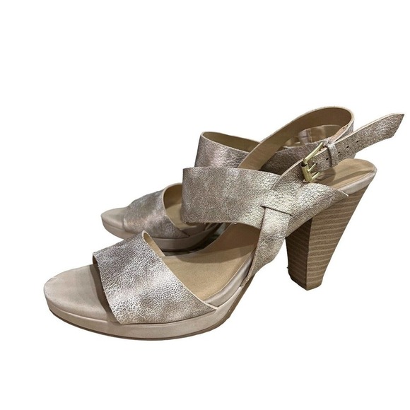 CHINESE LAUNDRY SANDALS WOMENS SZ 10 NUDE STRAPPY HEELED SHOES - Picture 2 of 10